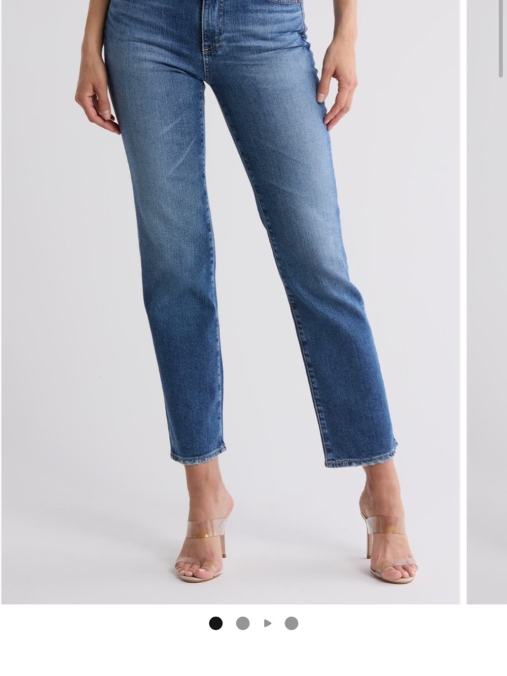 Ag Adriano Goldschmied Saige Ankle Blue Straight Leg Jeans 27